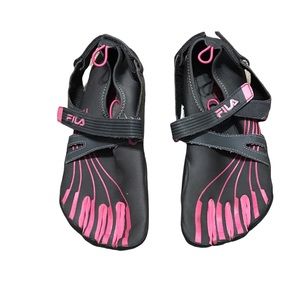 FILA Skele-toes Womens Black Pink Barefoot Running 11